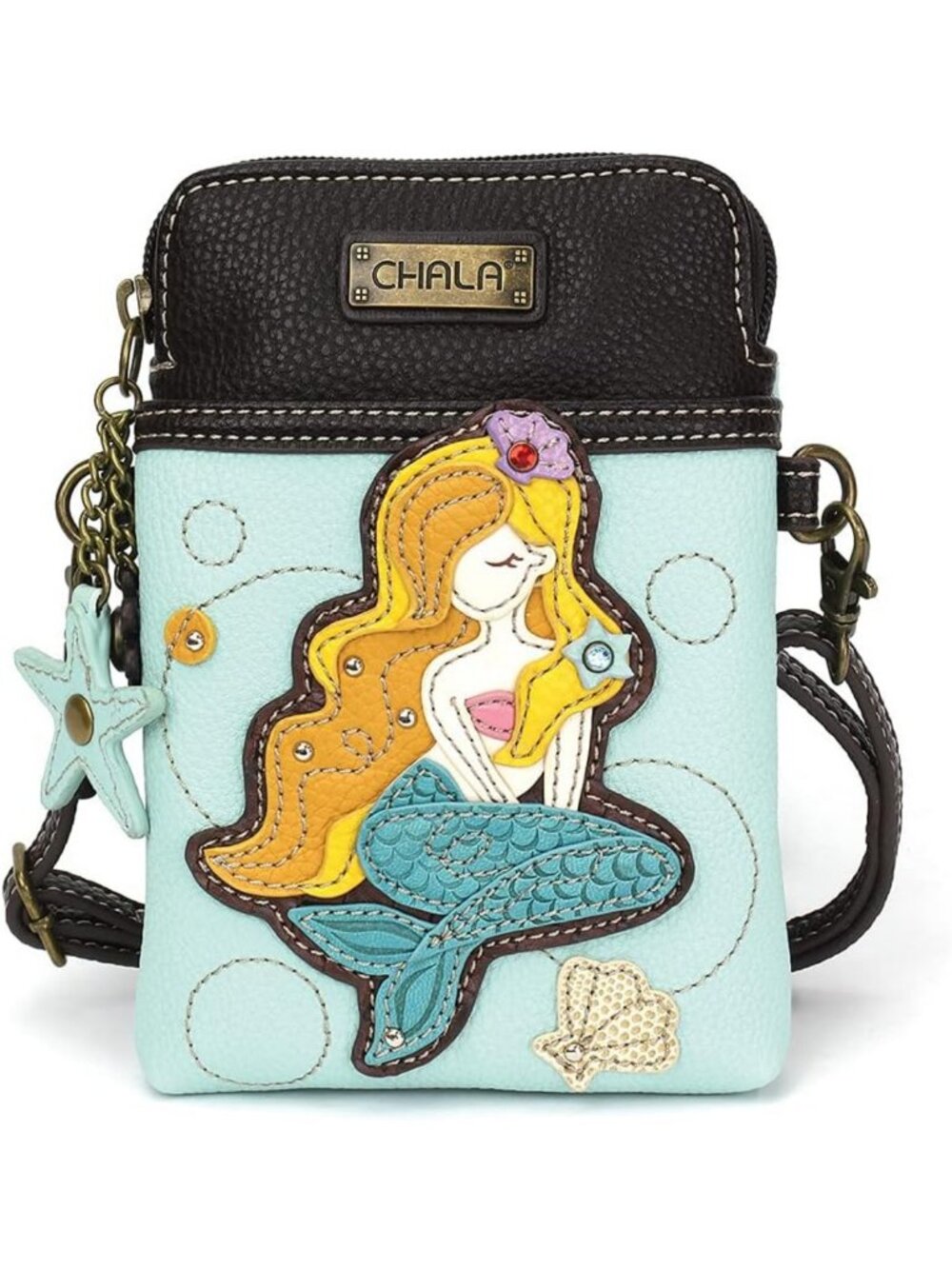 Stylish Multicolor Crossbody Cell Phone Purse - Adjustable Strap, PU